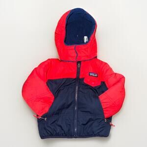 Patagonia Reversible Tribbles Hoody Jacket Toddler 2T Sherpa Puffer Coat